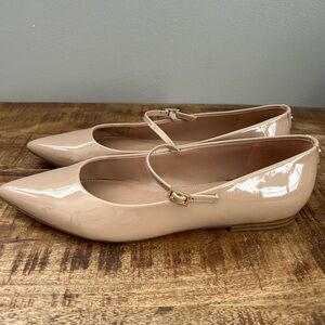 Calvin Klein Nude Patent Mary Jane Flats